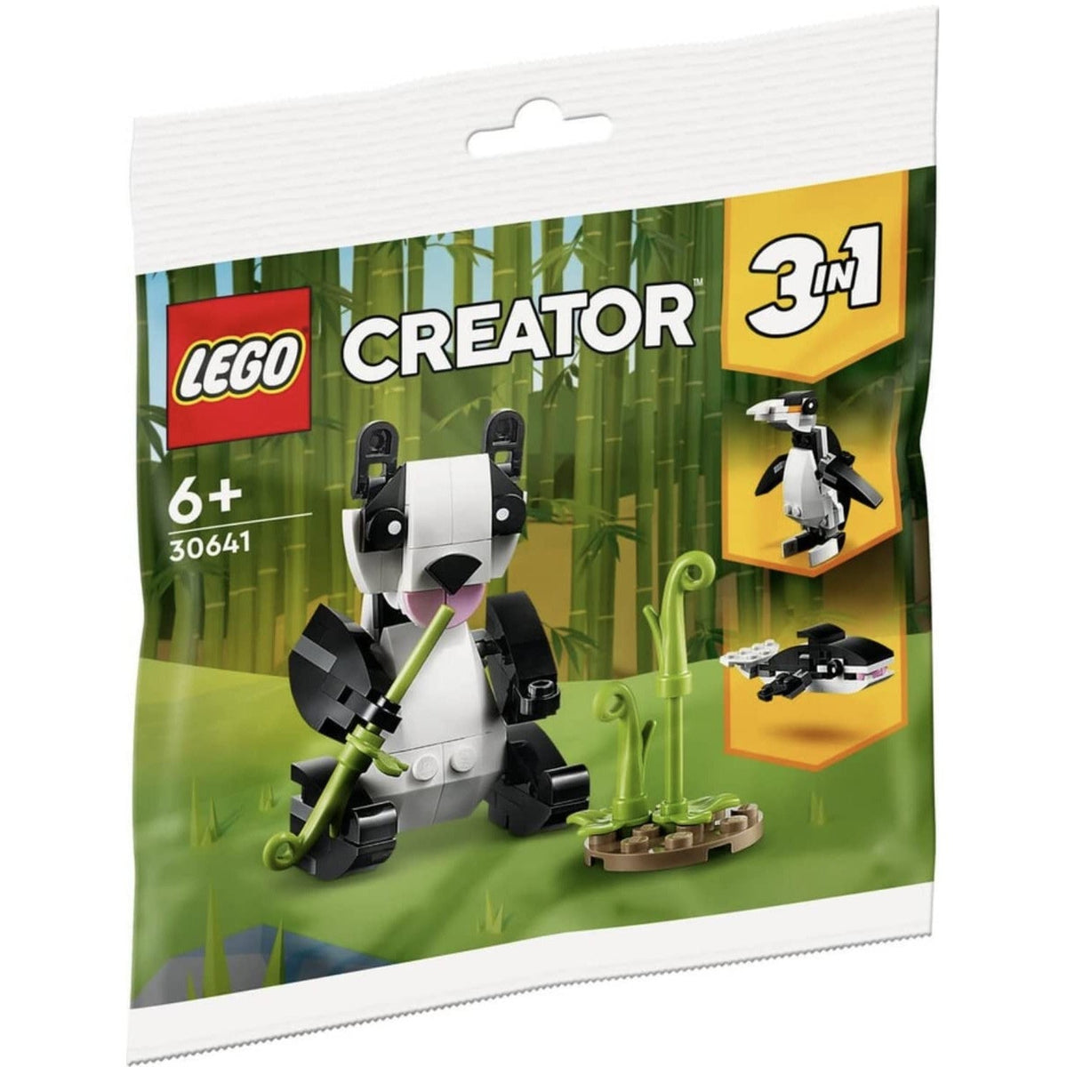 LEGO 30641 Panda Bear set includes 3 models in 1. Available for order online now. Perfect for ages 6 and up!