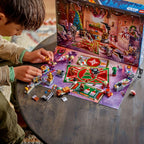 A child plays with the LEGO Disney Princess set, showcasing detailed miniatures and vibrant scenes, 100% genuine toy.