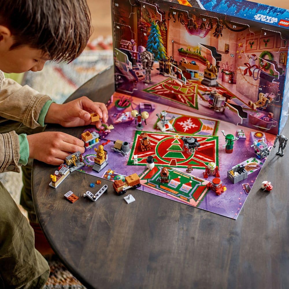 A child plays with the LEGO Disney Princess set, showcasing detailed miniatures and vibrant scenes, 100% genuine toy.