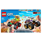Build and race with the Lego 60397 Monster Truck Race set, featuring 301 pieces. Available online in India!