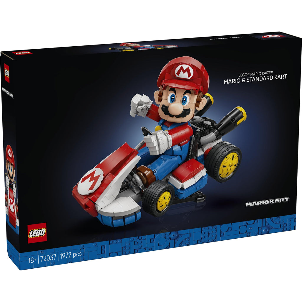 Official LEGO set featuring Mario with a kart. Includes original packaging and vibrant details. Perfect for collectors!