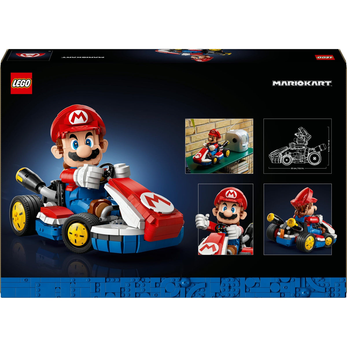 Authentic LEGO 71411 features Mario in a go-kart, capturing the fun of Mario Kart with detailed build options.