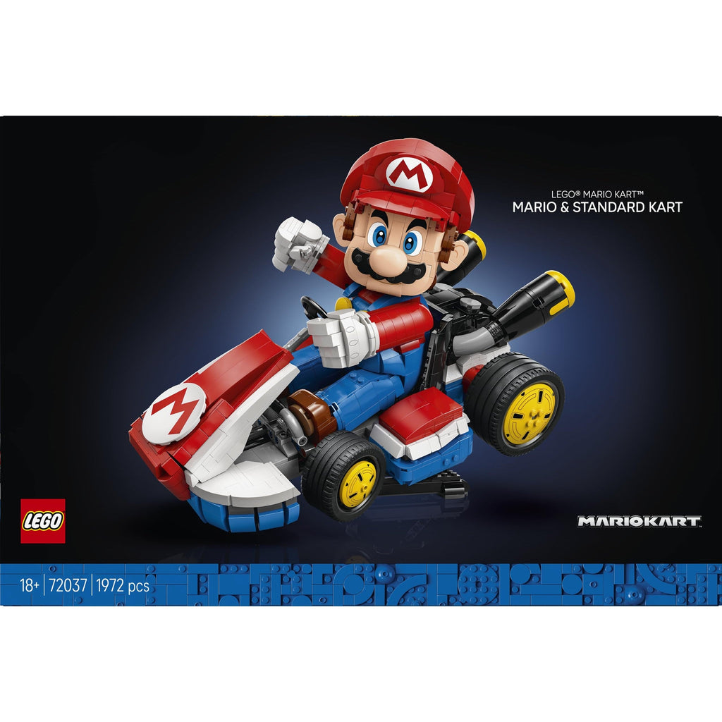 Premium imported LEGO set featuring Mario in his kart, ideal for fans of Mario Kart and collectors. Includes 1972 pieces.