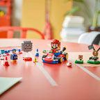 LEGO 71411 Super Mario set features Mario in a kart surrounded by obstacles. Order online for fun gaming adventures!