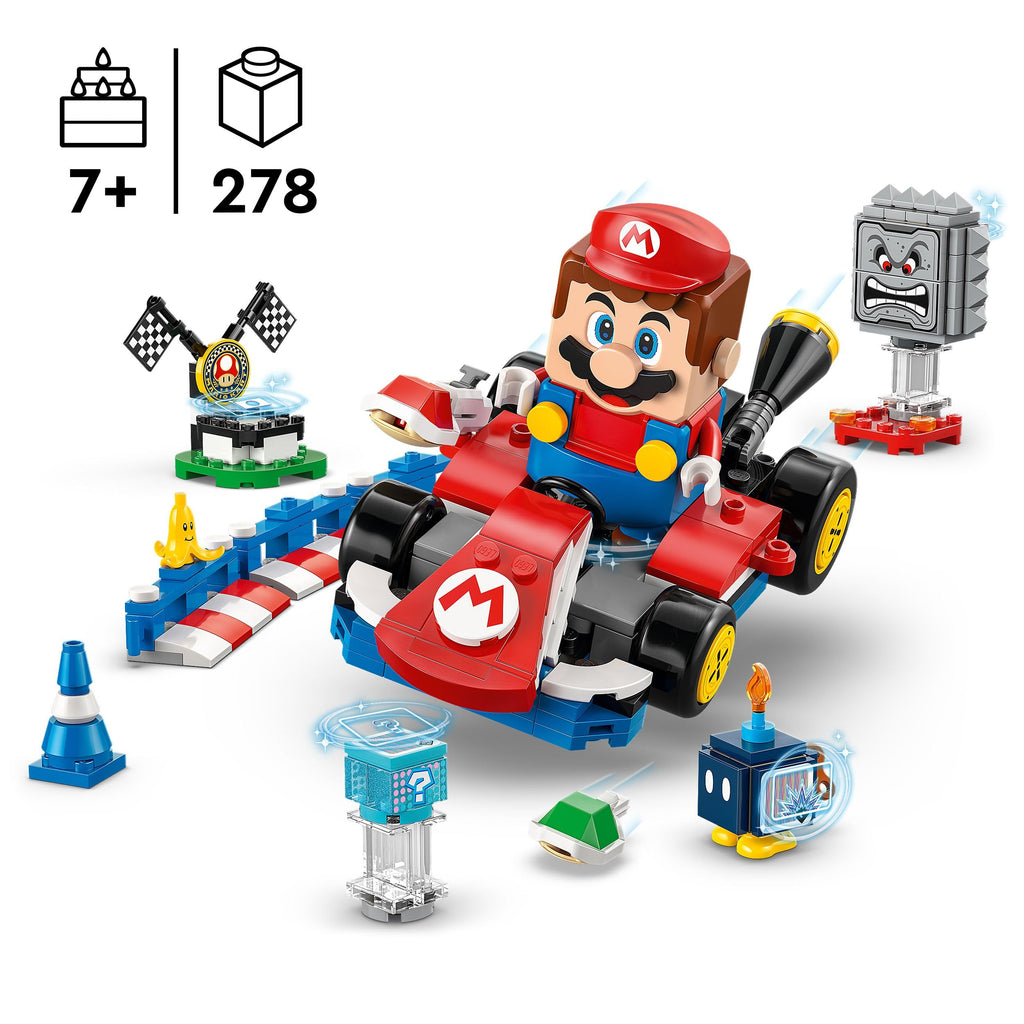 LEGO 71411 features Mario in a kart, with 278 pieces for creative play. Premium imported fun for ages 7 and up!