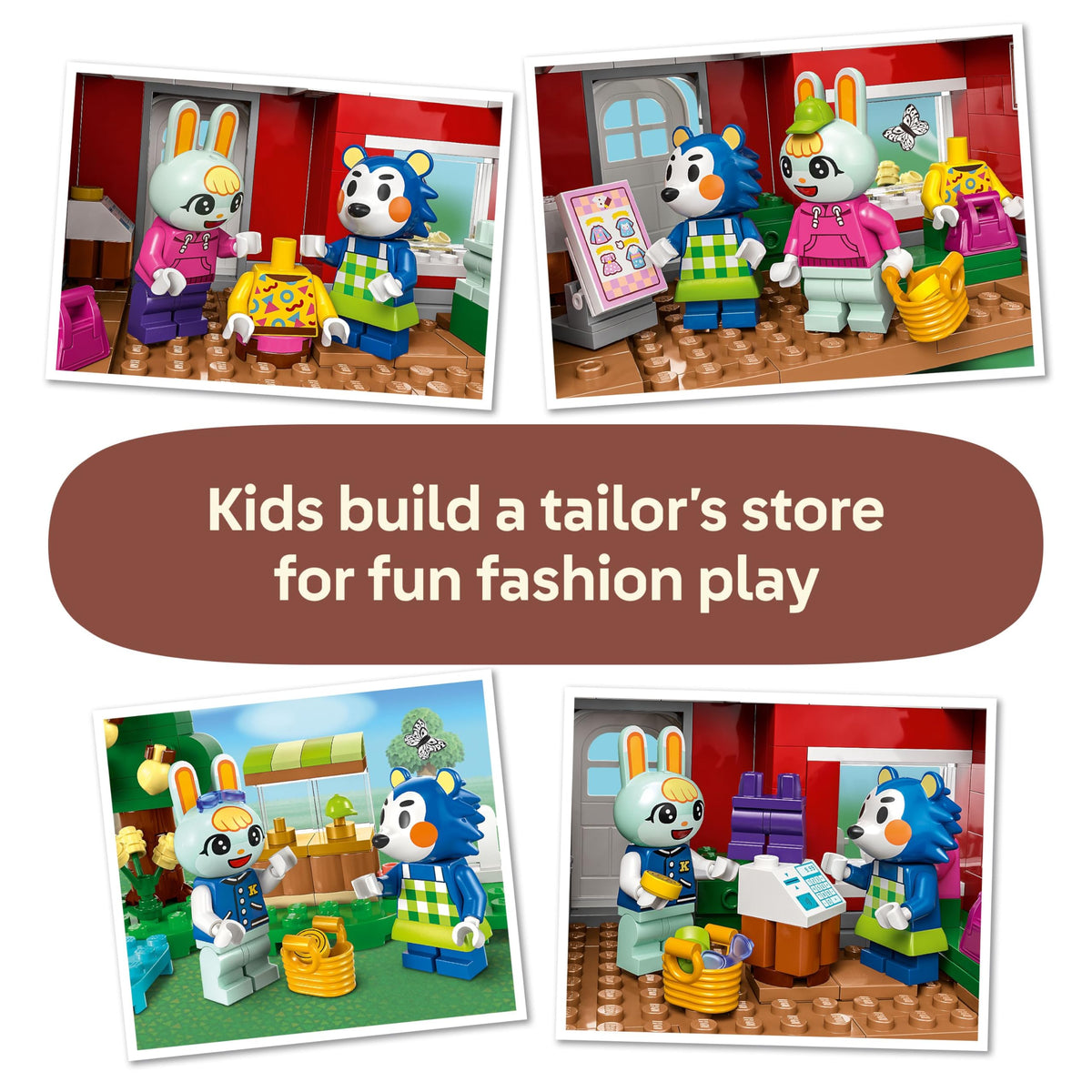 Premium imported LEGO set featuring the Able Sisters’ tailor shop from Animal Crossing, ideal for imaginative play.