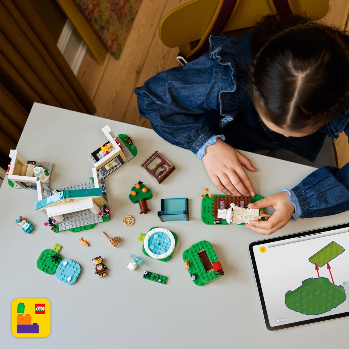 Authentic LEGO Animal Crossing Blathers’s Museum set, featuring vibrant pieces for creative building and play.