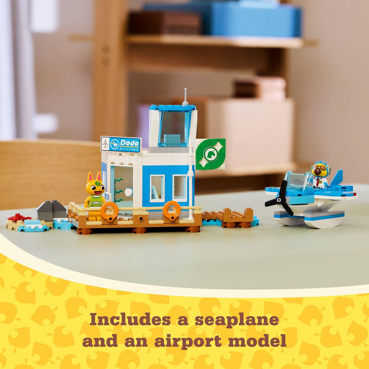Premium imported LEGO set featuring Dodo Airlines airport model with seaplane and iconic characters, perfect for fans.