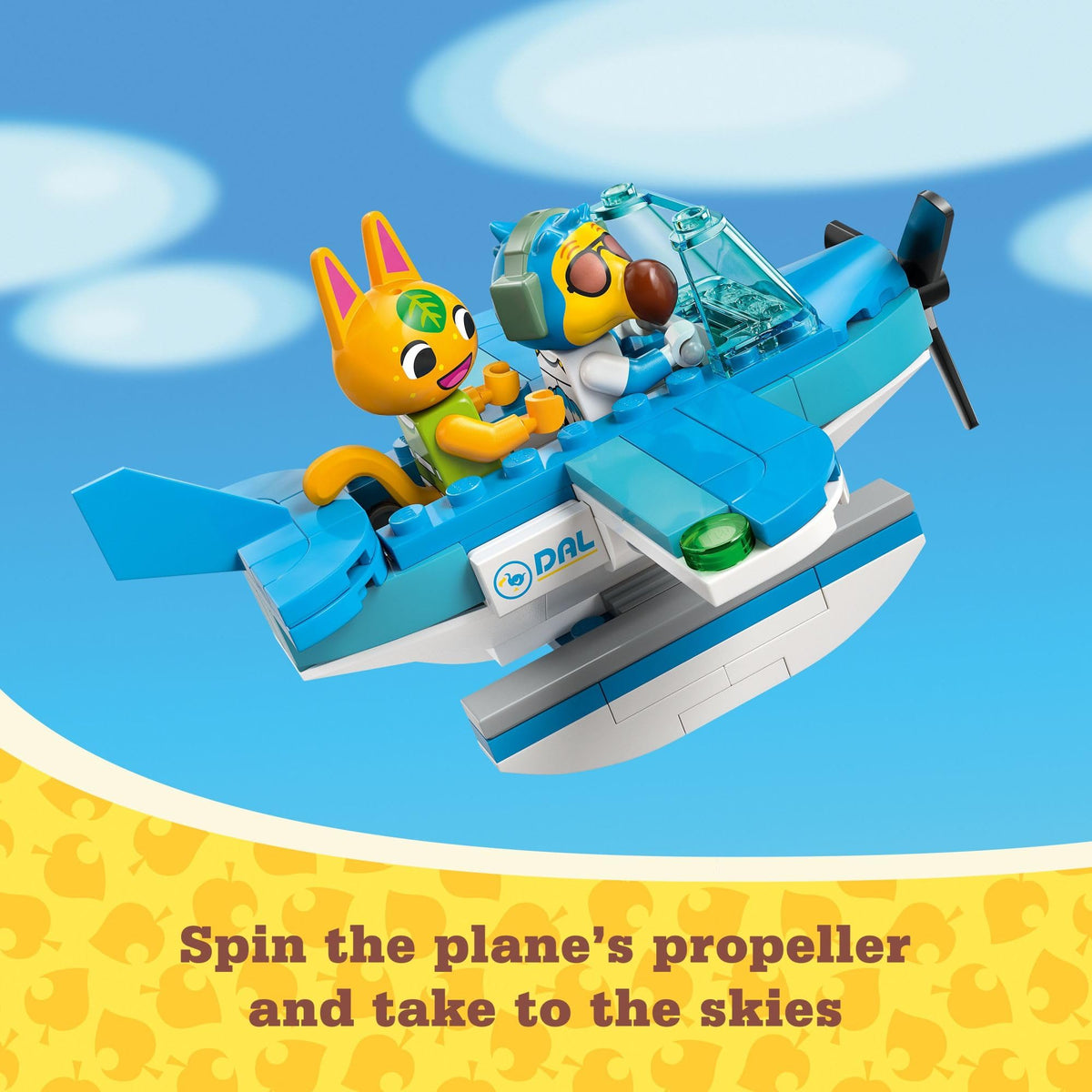 Colorful LEGO set featuring Dodo Airlines plane with characters ready to fly. Verified by CuratCart for quality.