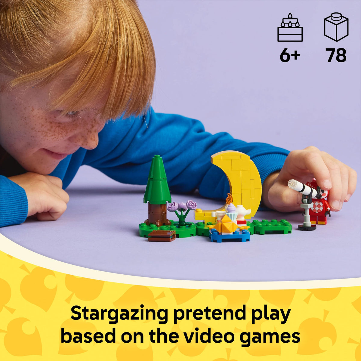 Get the fun LEGO Animal Crossing Stargazing with Cel set for kids 6+. Available online now for your child's adventures.