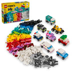 Explore creativity with LEGO Classic Creative Vehicles. Genuine set includes colorful bricks and various vehicle models.