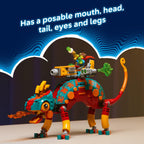 Explore LEGO DREAMZzz Mateo’s Fire Chameleon with posable features. Verified by CuratCart for quality assurance.
