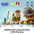 Explore fun learning with LEGO DUPLO Peppa Pig Camping Trip. Order online now for toddlers aged 2+ in India.