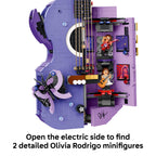 Discover Olivia Rodrigo in LEGO form! Open the electric guitar to reveal two detailed minifigures. Verified by CuratCart.