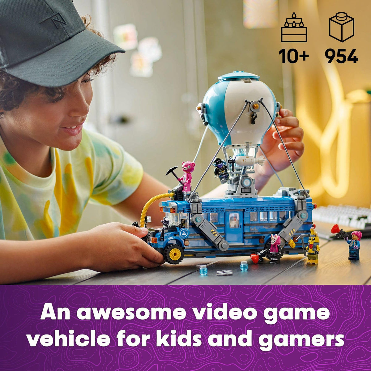 Explore the LEGO Fortnite Battle Bus building toy for kids 10+. Available in India. Order online now!