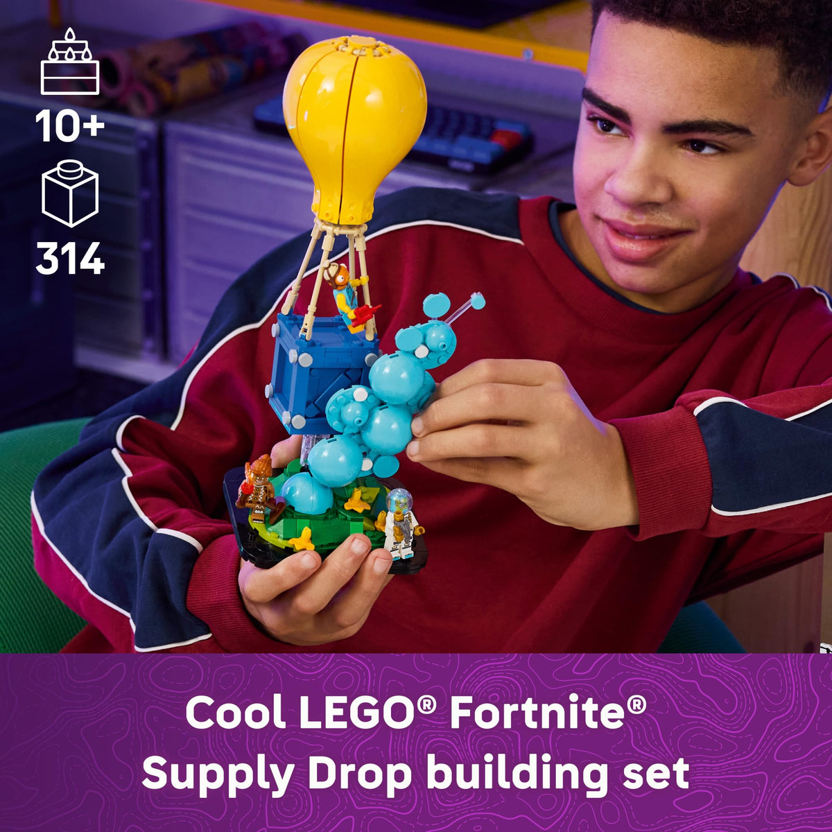 Order the LEGO® Fortnite Supply Drop 77080. Exciting building set for ages 10+, featuring 314 pieces for creative play!