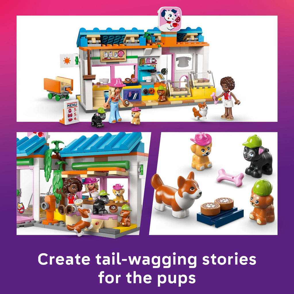 Fun LEGO Friends Dog Treats Bakery features a vibrant shop, playful pets, and accessories for imaginative play. Verified by CuratCart.