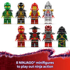 Discover the LEGO NINJAGO Arc Dragon set featuring 8 distinct minifigures for immersive ninja battles and adventures.