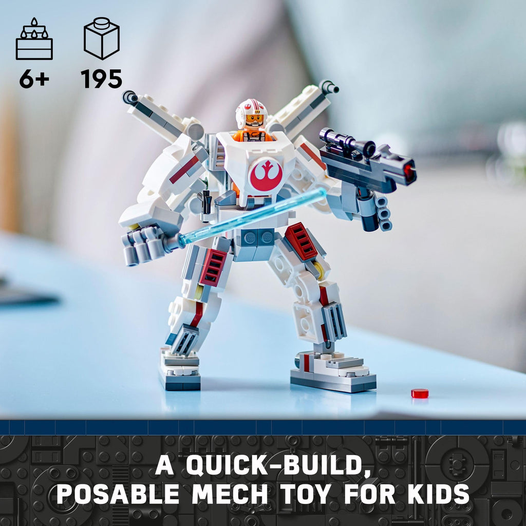 Build the LEGO Star Wars Luke Skywalker X-Wing Mech! Perfect for kids ages 6+, available online for order in India.