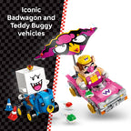 Premium imported LEGO Super Mario set featuring Wario's Badwagon and K's Teddy Buggy. Fun and interactive build.