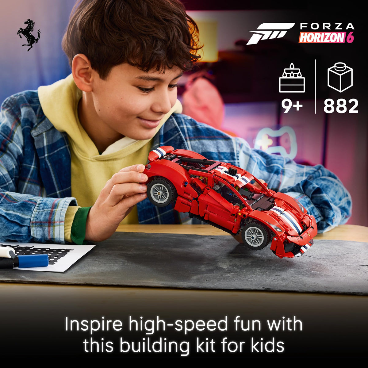 Available in India. Order online! Enjoy building the LEGO Technic Ferrari 488 Pista Car 42235, designed for kids aged 9 and up.