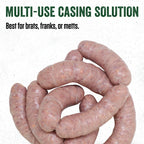 High-quality LEM Natural Hog Casings, ideal for making brats, franks, or metts, available at Curat Cart.