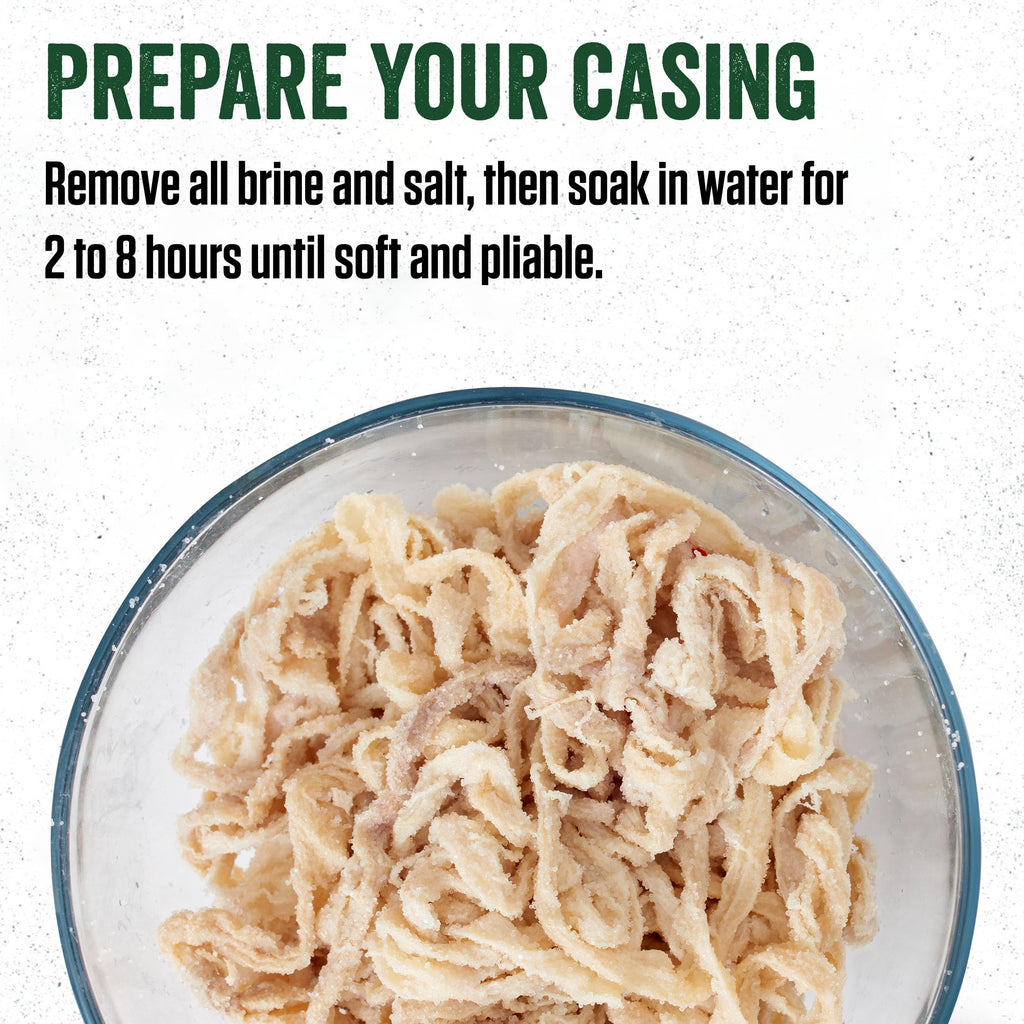 LEM Natural Hog Casings, specially curated by Curat Cart, ready for use after soaking to ensure optimal texture and flavor.