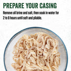 LEM Natural Hog Casings, specially curated by Curat Cart, ready for use after soaking to ensure optimal texture and flavor.