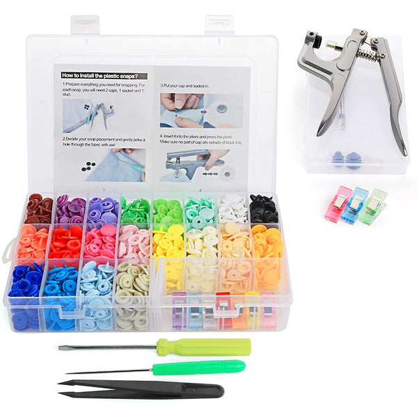 Lemonfilter Snap Button with Snap Pliers Kit, 400 Sets T5 Snap Fastener