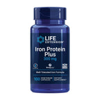 Discover Life Extension Iron Protein Plus, a premium imported dietary supplement with 100 vegetarian capsules for enhanced iron support. Available at Curat Cart.