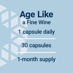 Life Extension Resveratrol Elite promotes vitality with a 1-month supply of 30 capsules. Perfect for daily use. Available at Curat Cart.