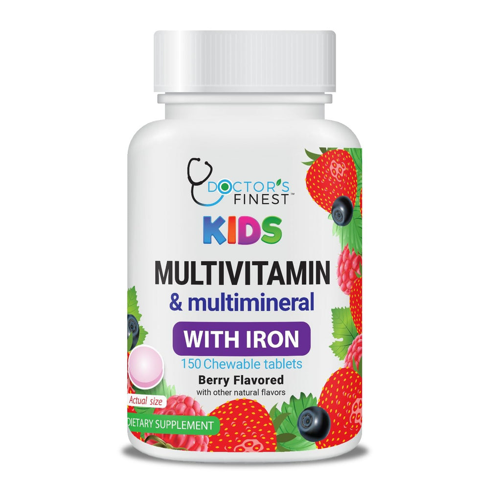 Lifeable Kids Multivitamin Chewable Tablets, premium imported berry-flavored dietary supplement from Curat Cart, packed with essential minerals.