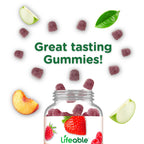 Lifeable Kids Multivitamin Chewable Tablets in high-quality packaging, showcasing great tasting gummies. Available at Curat Cart.