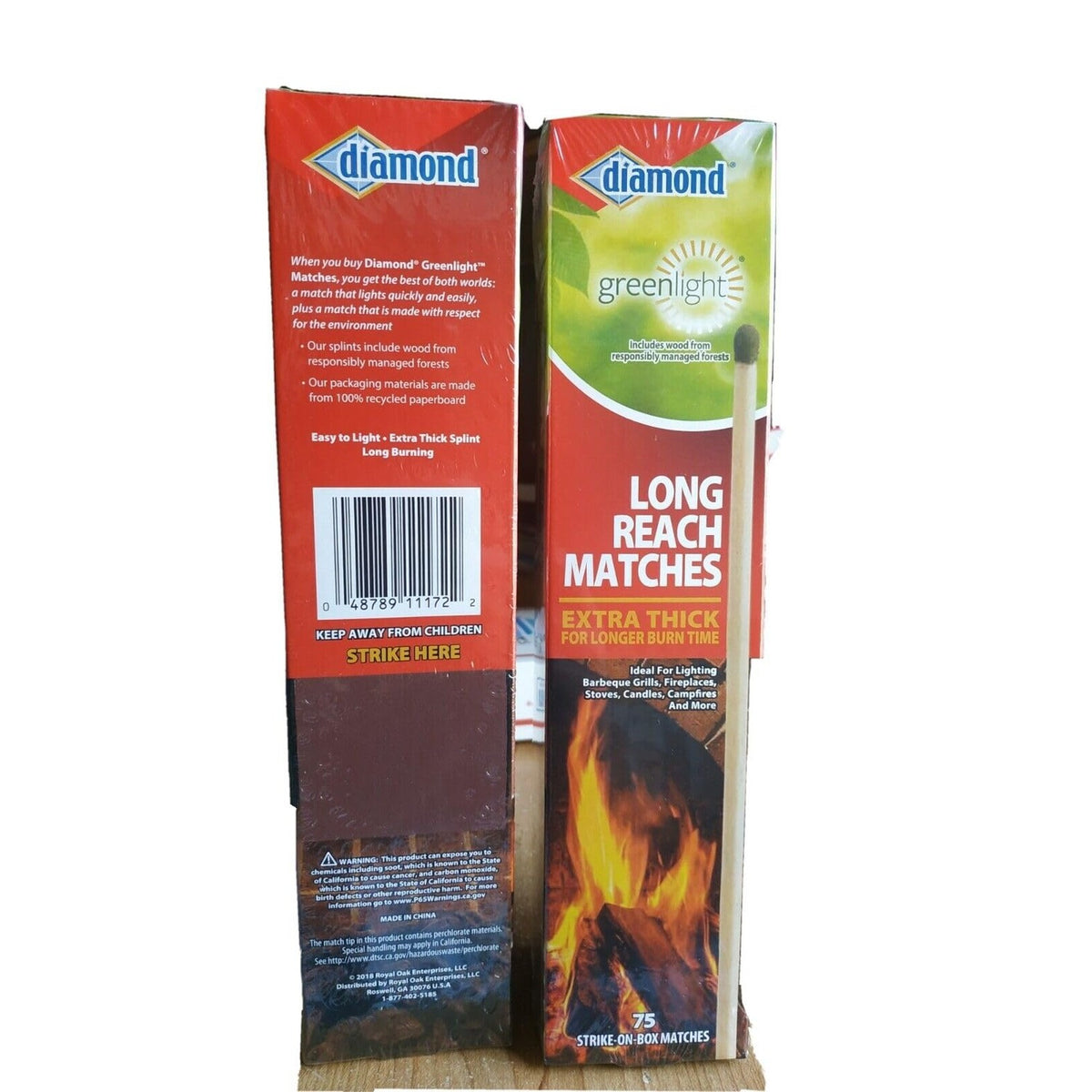 LIJA Diamond Long Reach Matches in official packaging, featuring extra thick design for longer burn time. Available at Curat Cart.