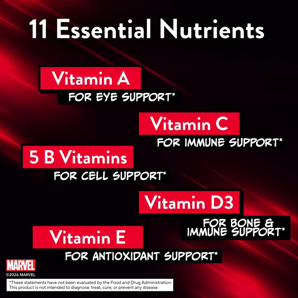 Packed with 11 essential nutrients, Lil Critters Spider-Man Gummies support eye, immune, and bone health. Perfect for daily use from Curat Cart.