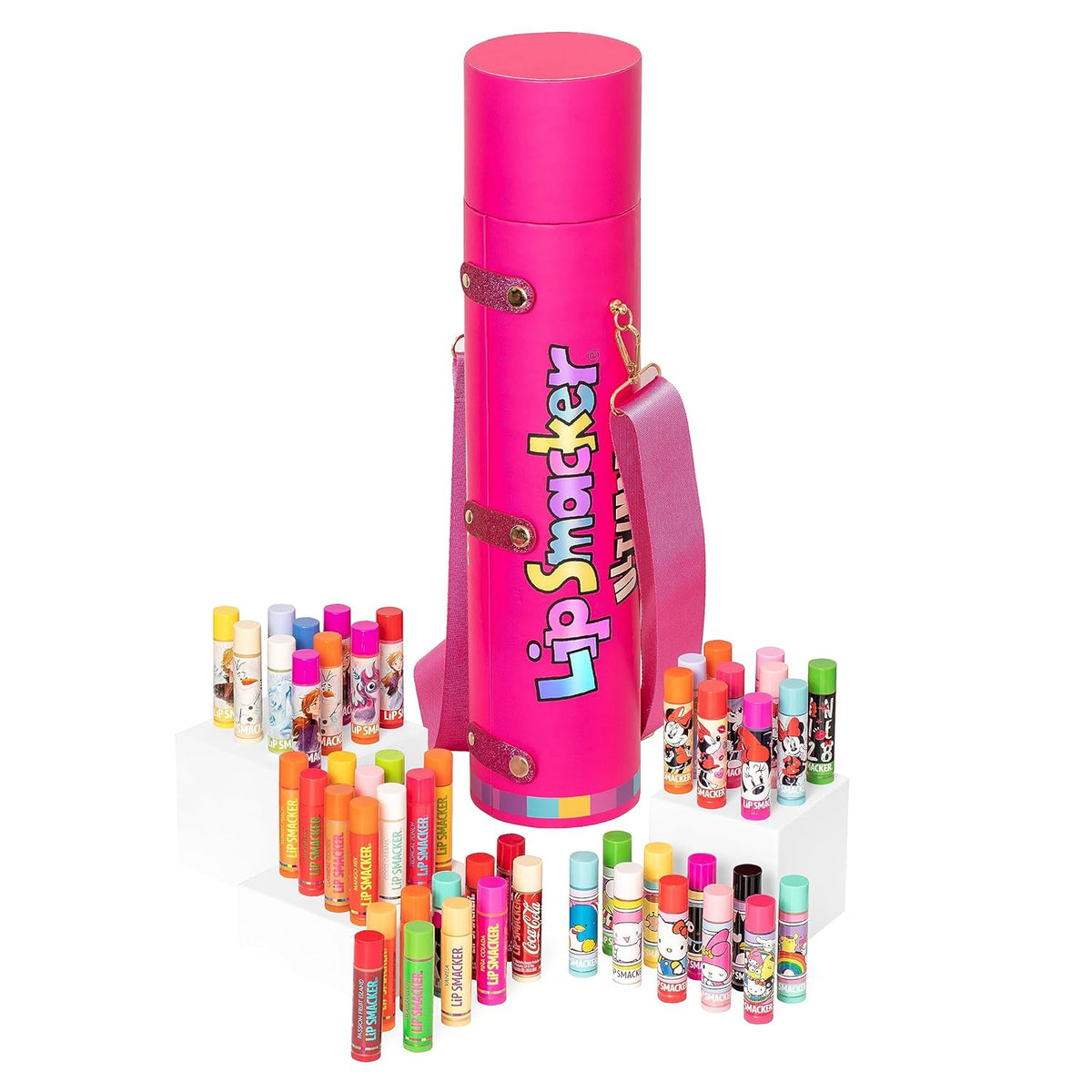 Explore the authentic Lip Smacker Coca-Cola flavored balm, part of a vibrant collection of genuine lip care products.
