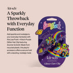 Colorful Lisa Frank x Kitsch Glitter Hair Clip; available online for secure ordering and nostalgic style.