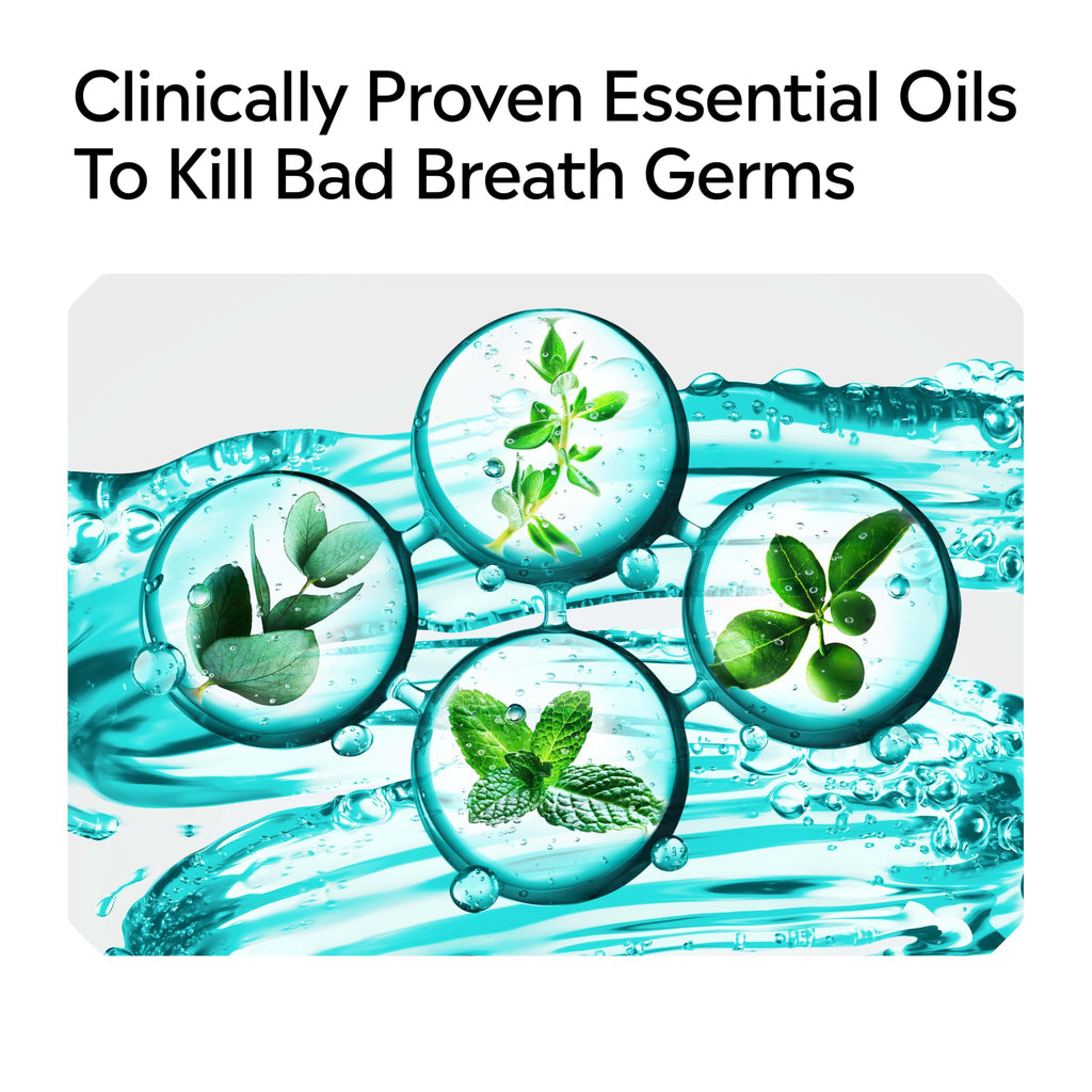 Listerine Ultraclean Mouthwash features clinically proven essential oils to eliminate bad breath germs, 100% Authentic, available in India at Curat Cart.