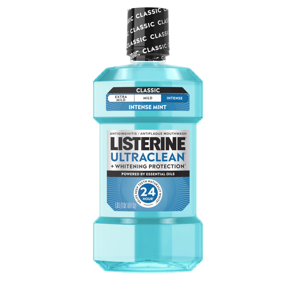 Discover Listerine Ultraclean Mouthwash with Intense Mint flavor, specially curated by Curat Cart for superior oral hygiene.