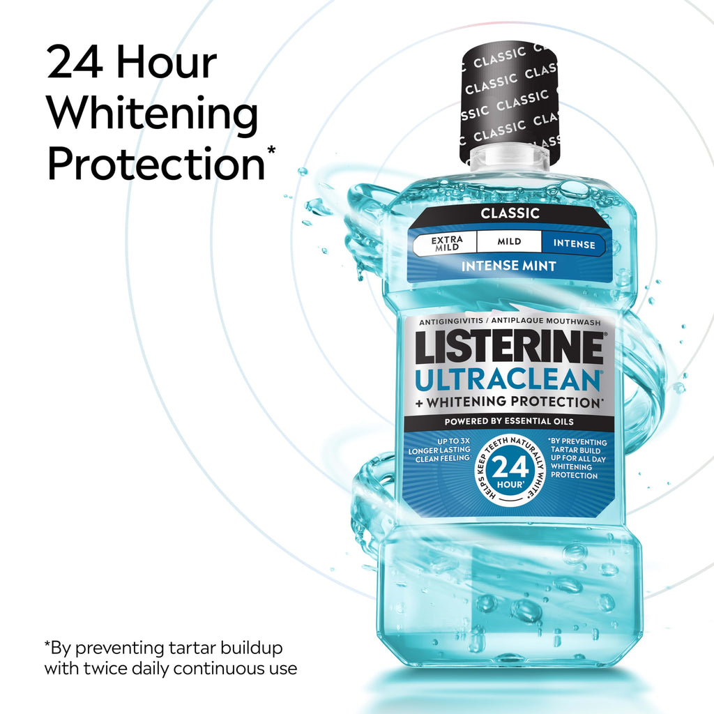 Discover Listerine Ultraclean Mouthwash, specially curated by Curat Cart for lasting freshness and 24-hour protection.
