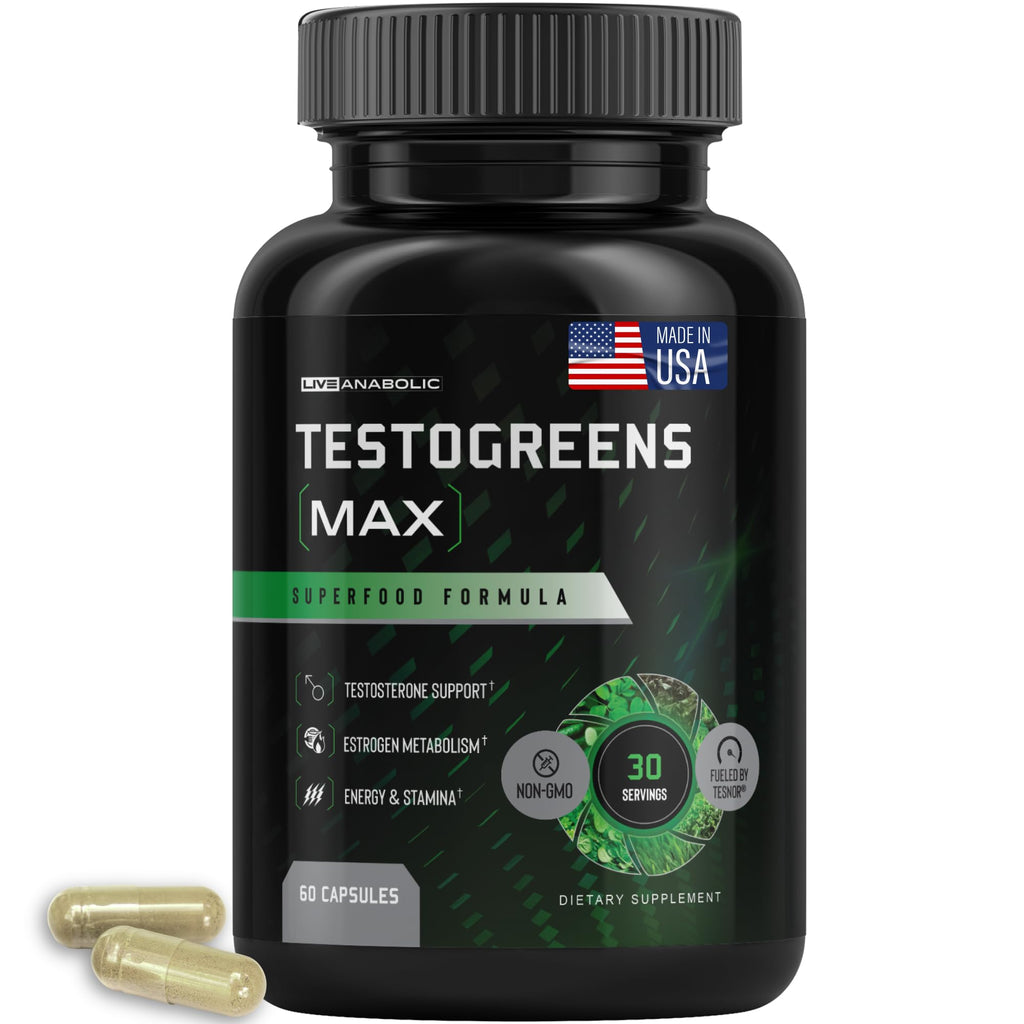 TestoGreens Max Men's Greens Supplement offers premium imported formula for testosterone support and energy, available at Curat Cart.