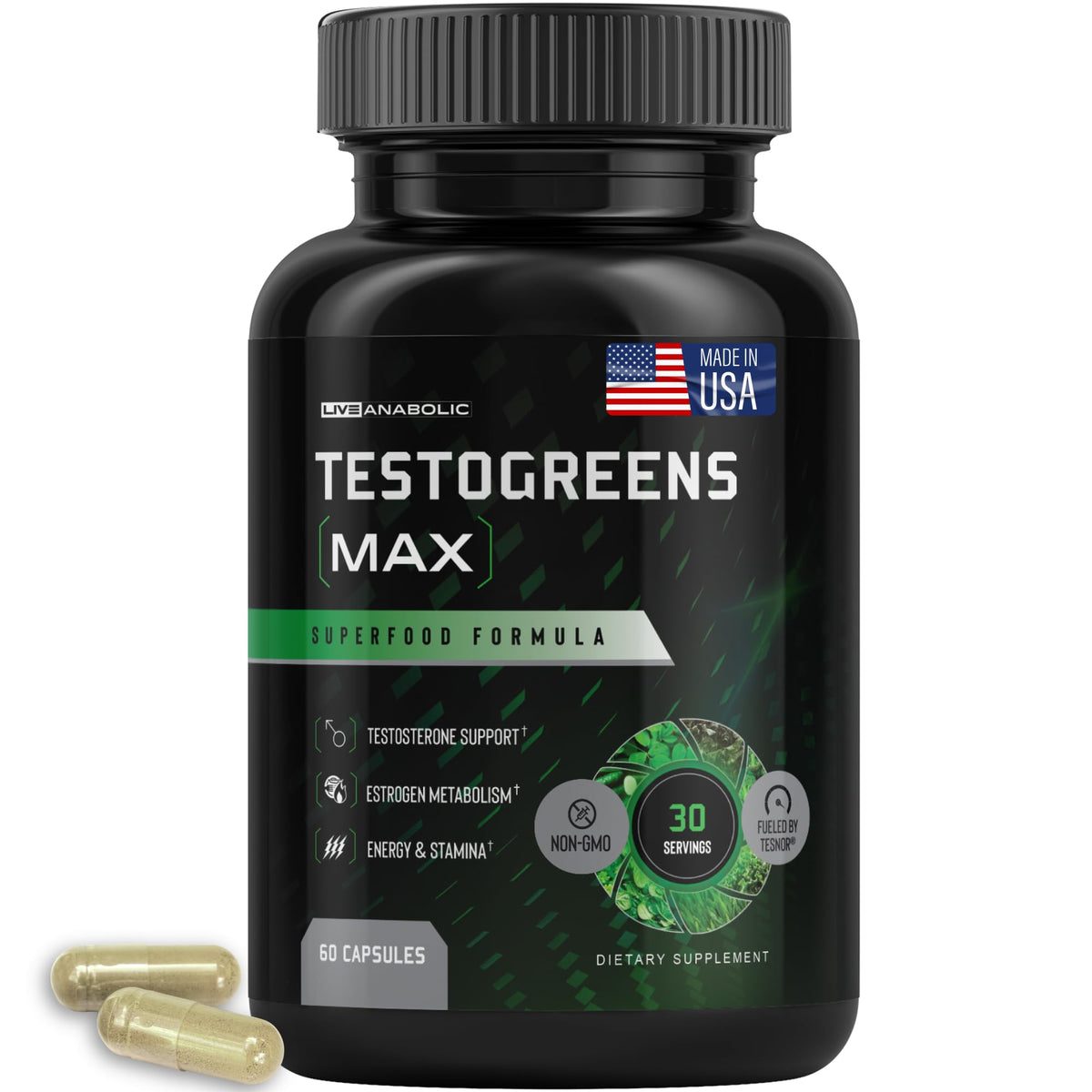 TestoGreens Max Men's Greens Supplement offers premium imported formula for testosterone support and energy, available at Curat Cart.