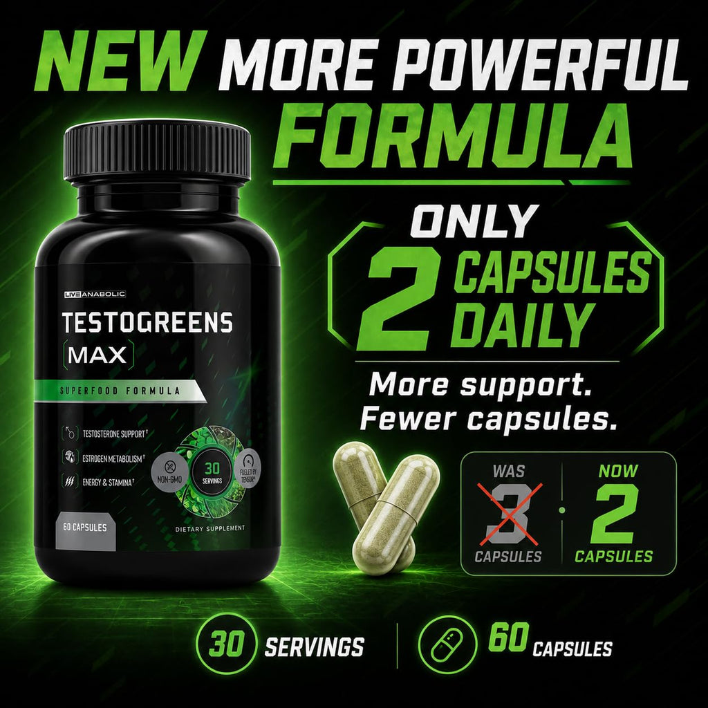 TestoGreens Max Men's Greens Supplement offers 30 servings in 60 capsules. 100% Authentic and available at Curat Cart.