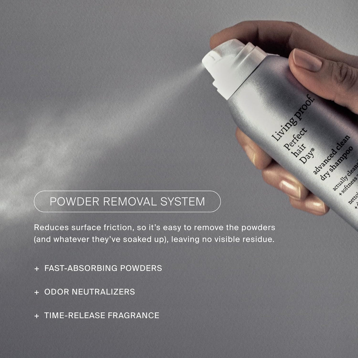 Living Proof Dry Shampoo offers a premium imported solution for clean, fresh hair with no residue. Available at Curat Cart.
