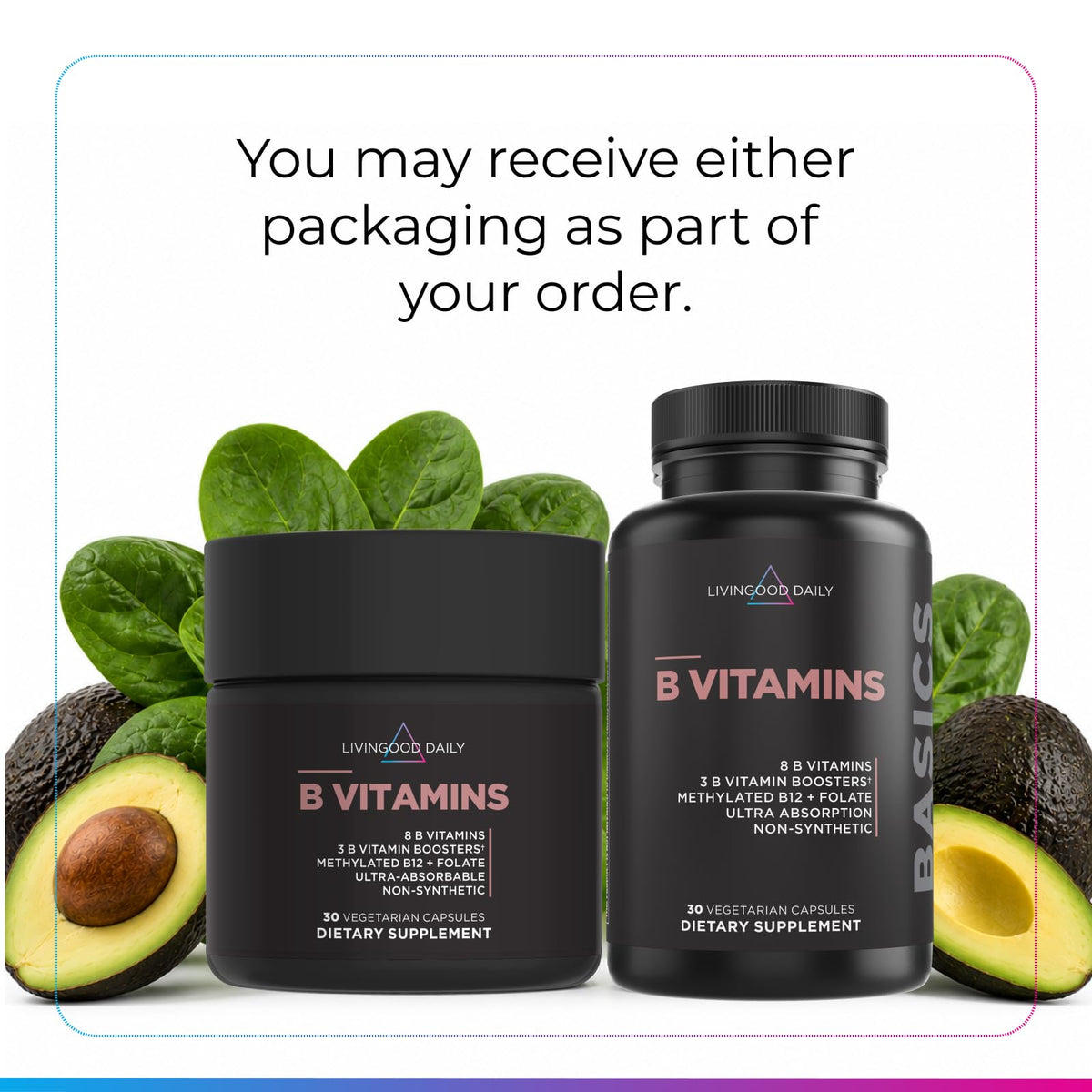 Livingood Daily Vitamin B Complex offers essential B vitamins in vegetarian capsules; 100% Authentic, available at Curat Cart in India.
