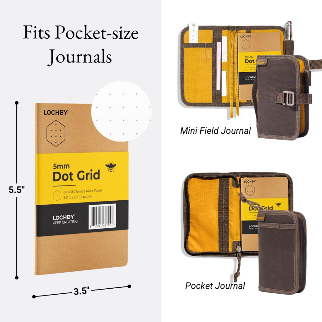 Discover the LOCHBY Pocket Notebook, specially curated by Curat Cart for premium journaling with 5mm dot grid paper.