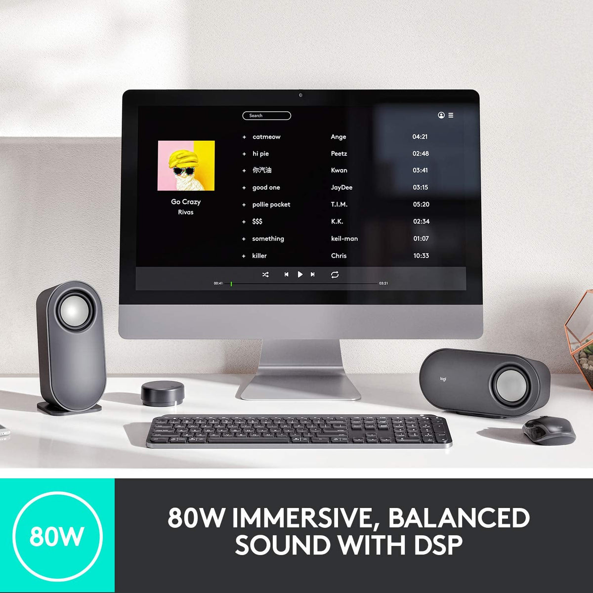 Experience 80W immersive sound with Logitech Z407 Bluetooth Speakers. Order online in India for enhanced audio quality.