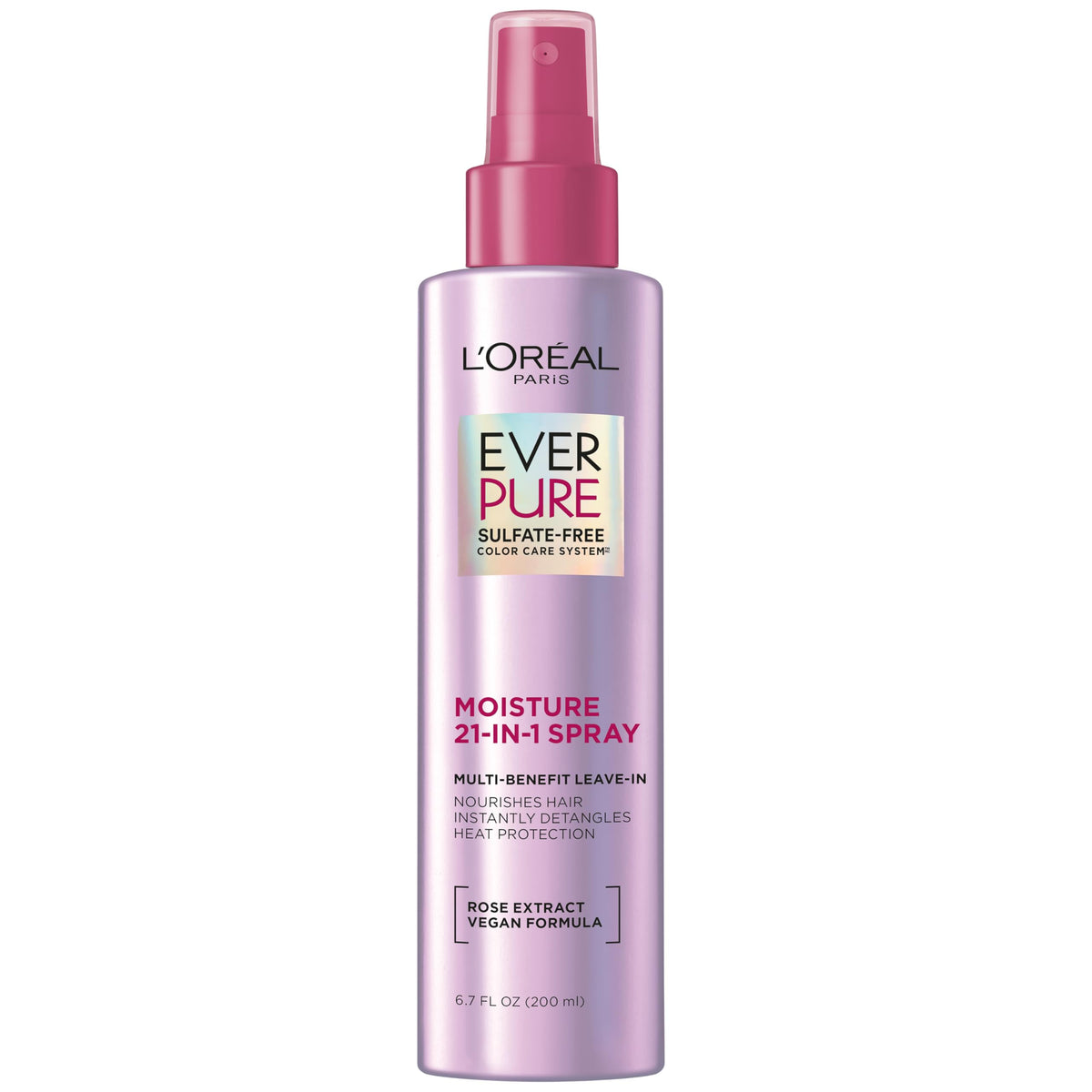 Discover L'Oreal Paris EverPure Leave-In Conditioner, a 100% genuine 21-in-1 formula for nourished, detangled hair.