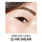 L'Oreal Paris Makeup Infallible Super Slim eyeliner showcases precise lines that last for 12 hours. Authentic, high-quality product.