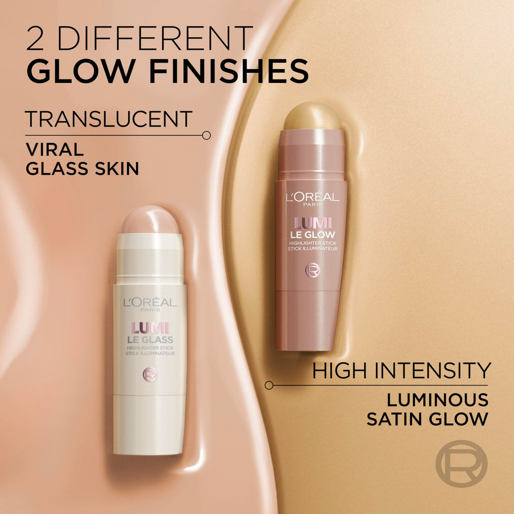Discover L'Oreal Paris True Match Lumi Le Glass H highlighters in translucent and high-intensity finishes for a radiant glow.